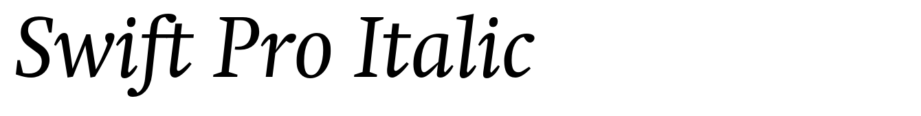 Swift Pro Italic